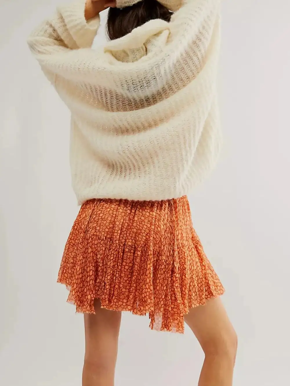 Comfy Mesh Printed Skirt