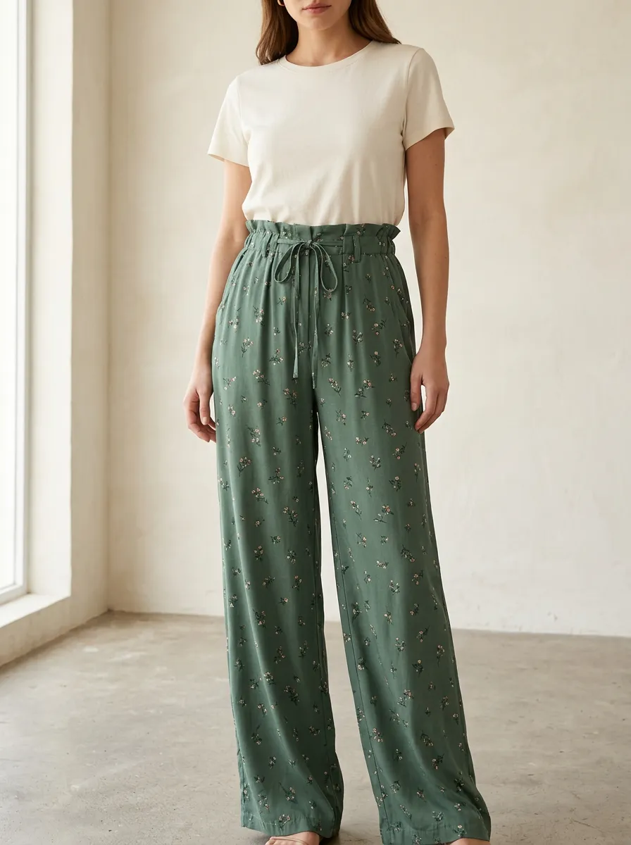 Women's Floral Print Casual Pants