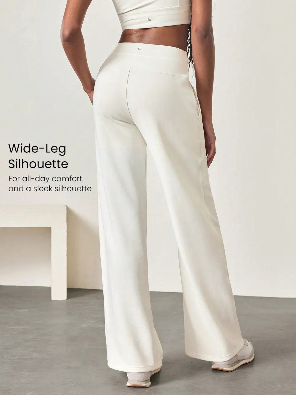 Soft And Comfortable Crewneck Sweatshirt Wide-Leg Pants Set