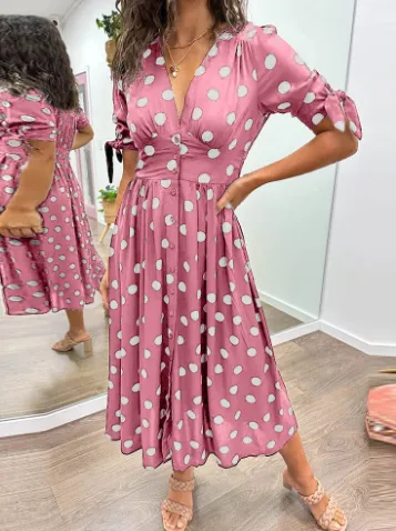 Polka Dot Maxi Dress