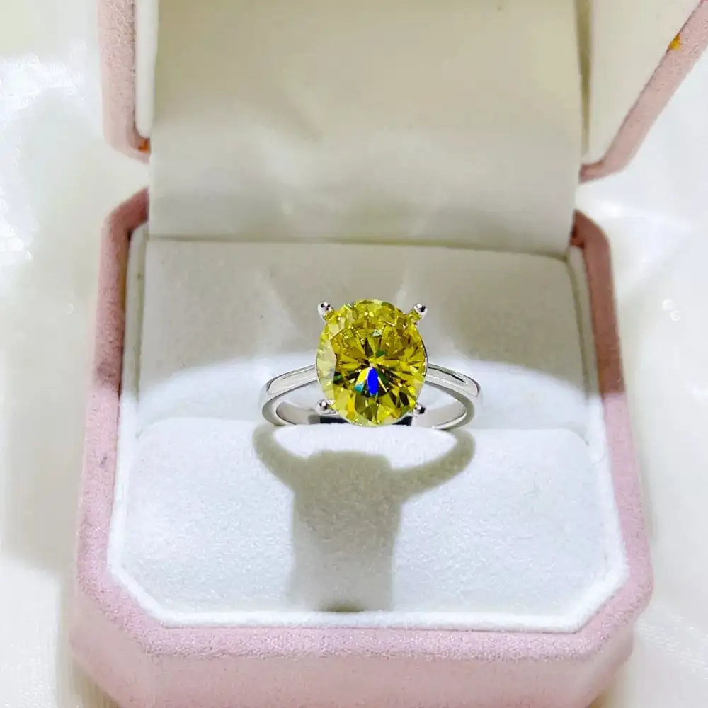 Tailored Sterling Silver Moissanite Ring
