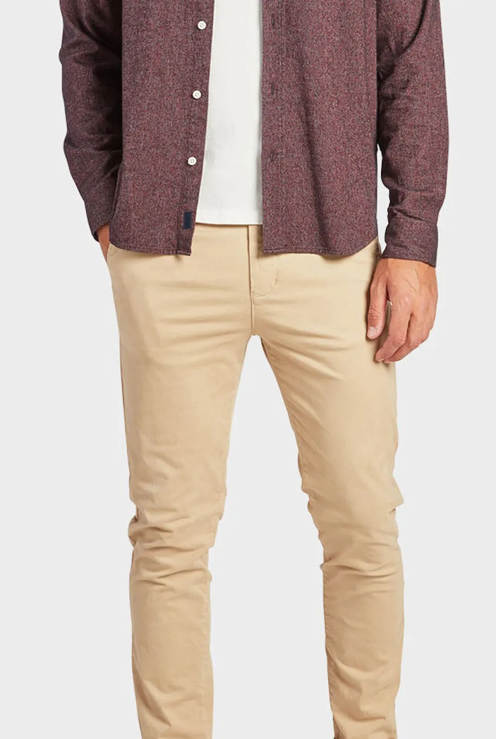 Straight Leg Cotton Twill Trousers