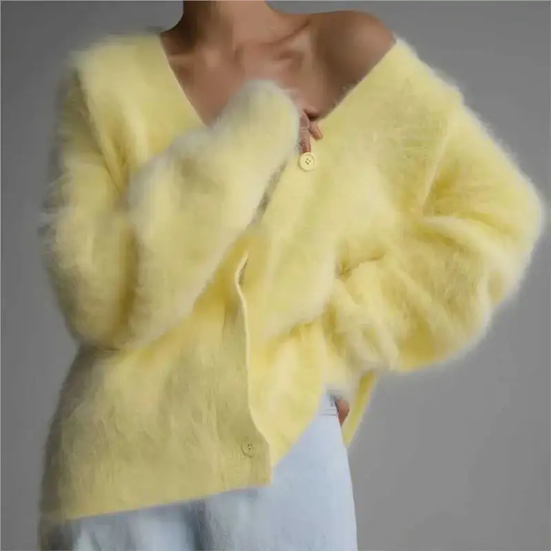 Oversized Fuzzy Mohair Cardigan