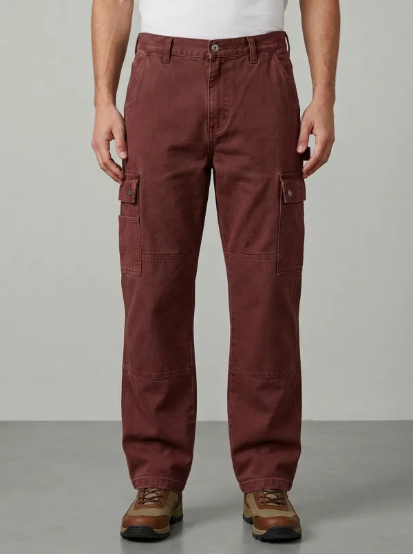 Men's Outdoor Utility Olive Green Multi-Pocket Cargo Pants