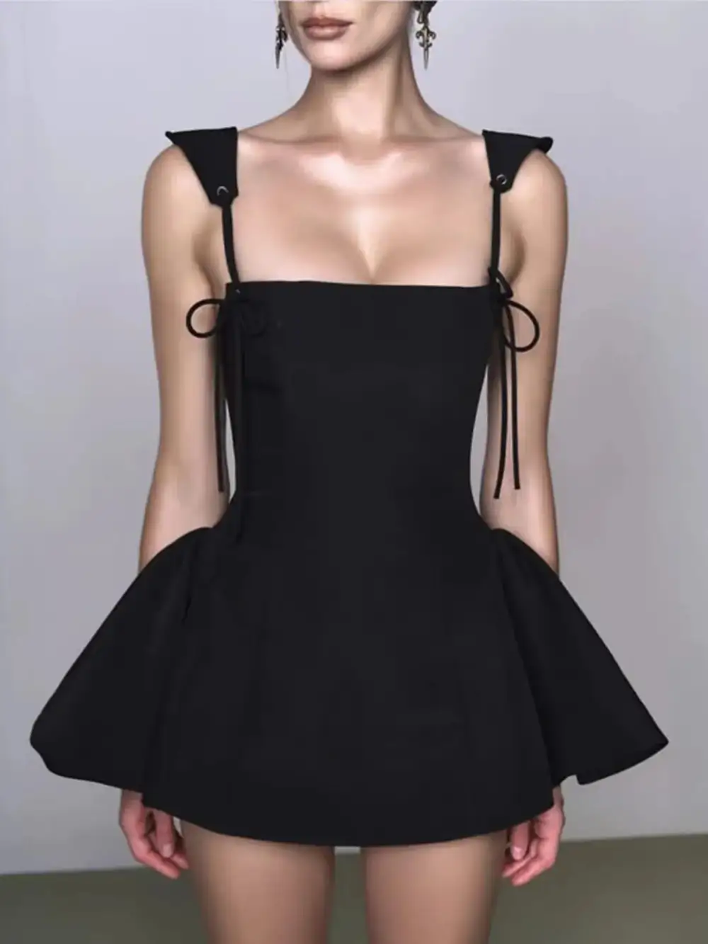 Relaxed Shape Lace Mini Dress