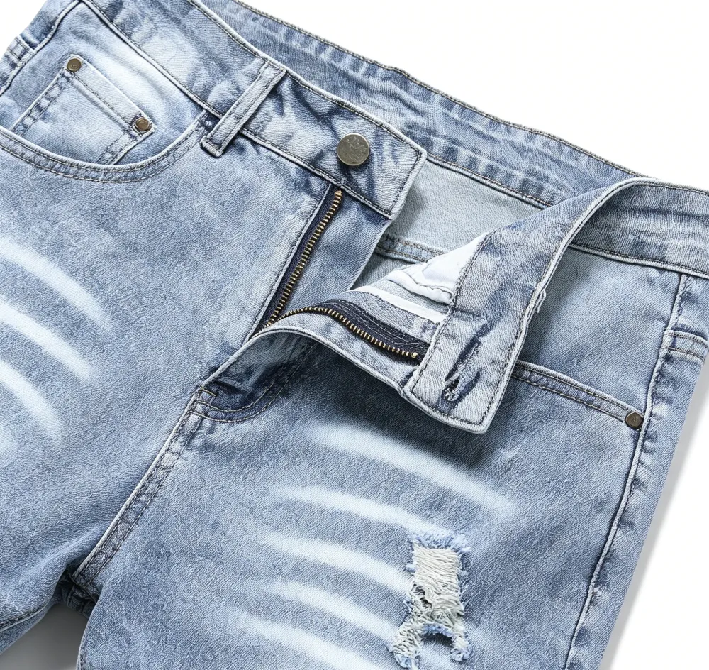 🛒 90% OFF NOW!2026 New Men'S Multi Pack Slim Fit Stretch Denim Shorts Ripped Skinny Jean Shorts For Men