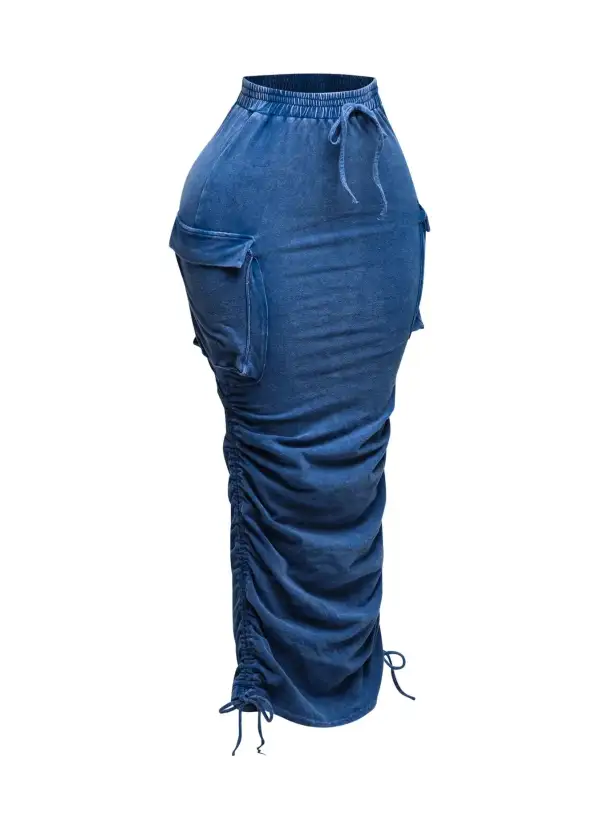Three-Dimensional-Pocket Cargo Skirt