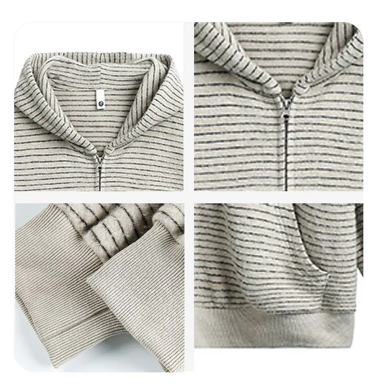 Vintage Stripe Casual Hoodie