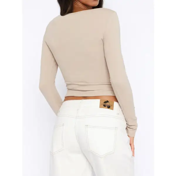 Button Down Long Sleeve Top