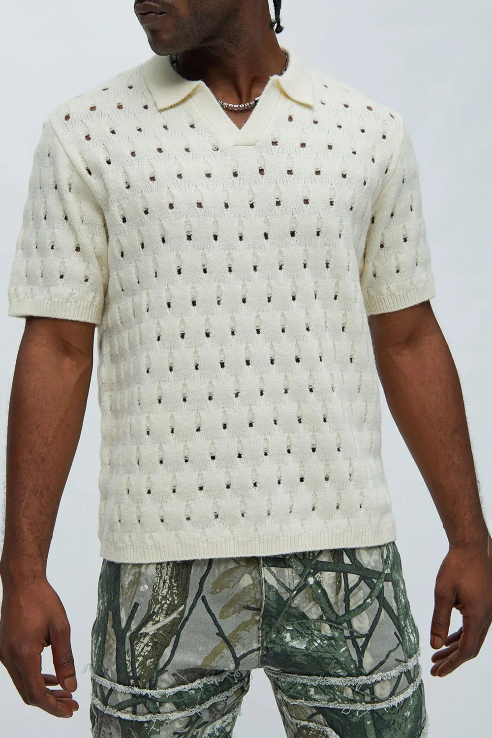 Hollow Textured Polo