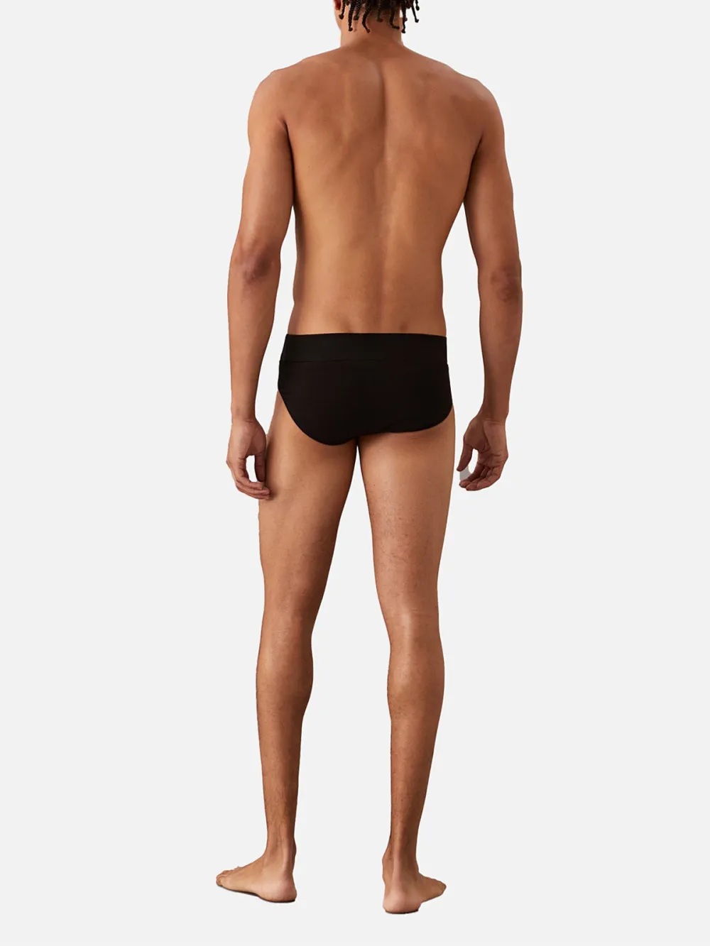Three Pairs Of Men'S Black-Trimmed Underwear