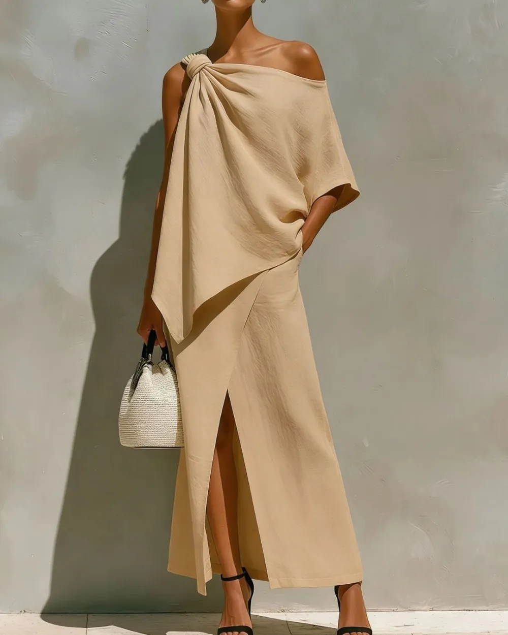 One-Shoulder Knot Set