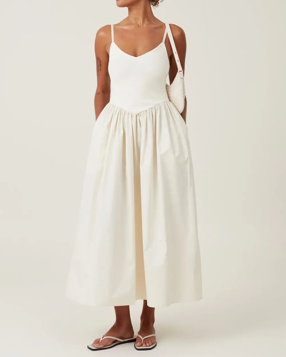 Splicing A-Line Maxi Dress