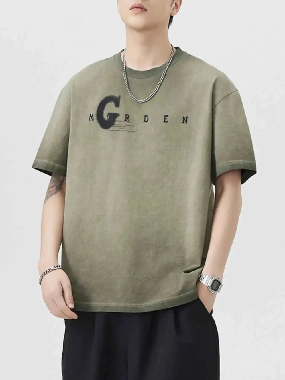 Casual Letter Round Neck Short Sleeve T-Shirt