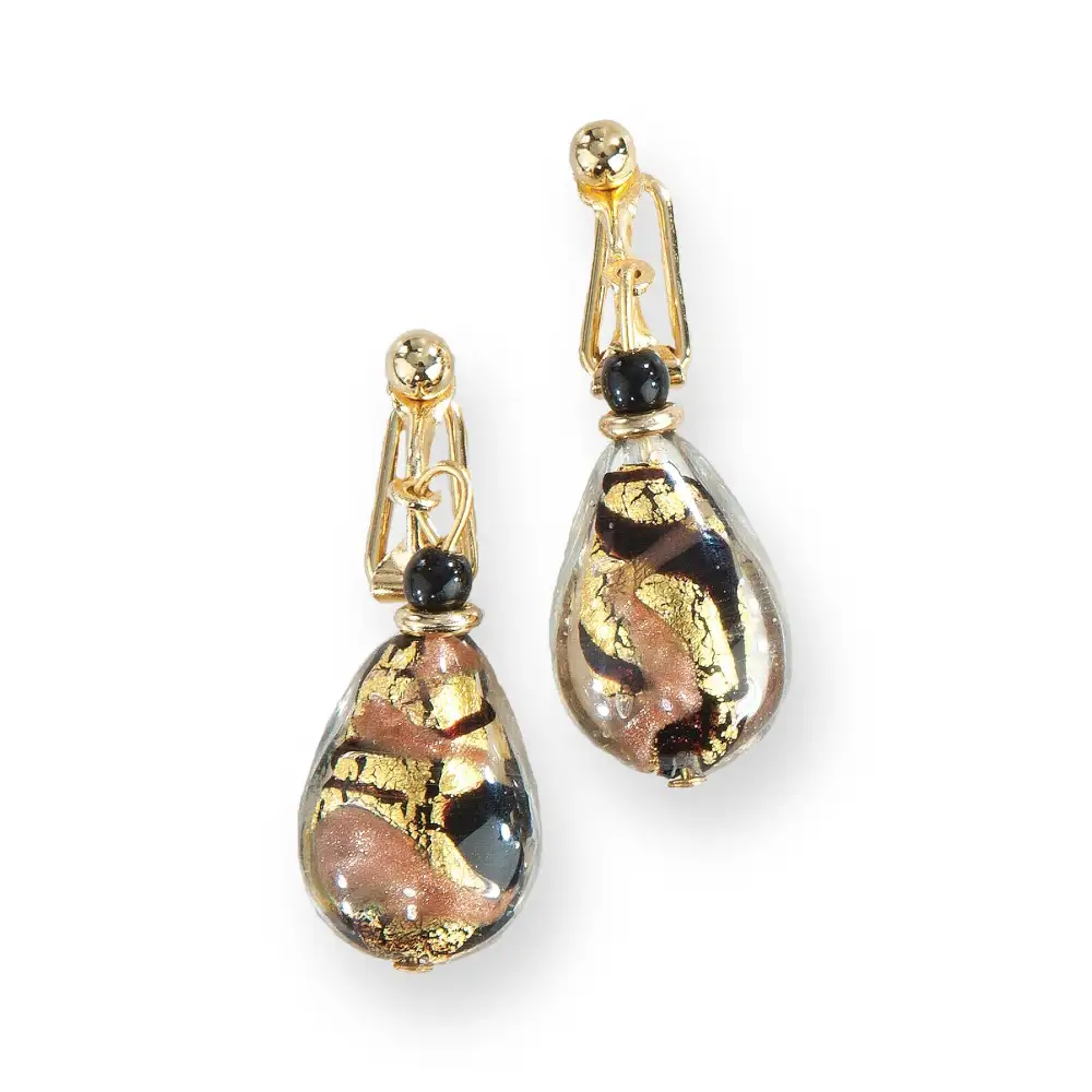 Gemstone Clip On Earrings