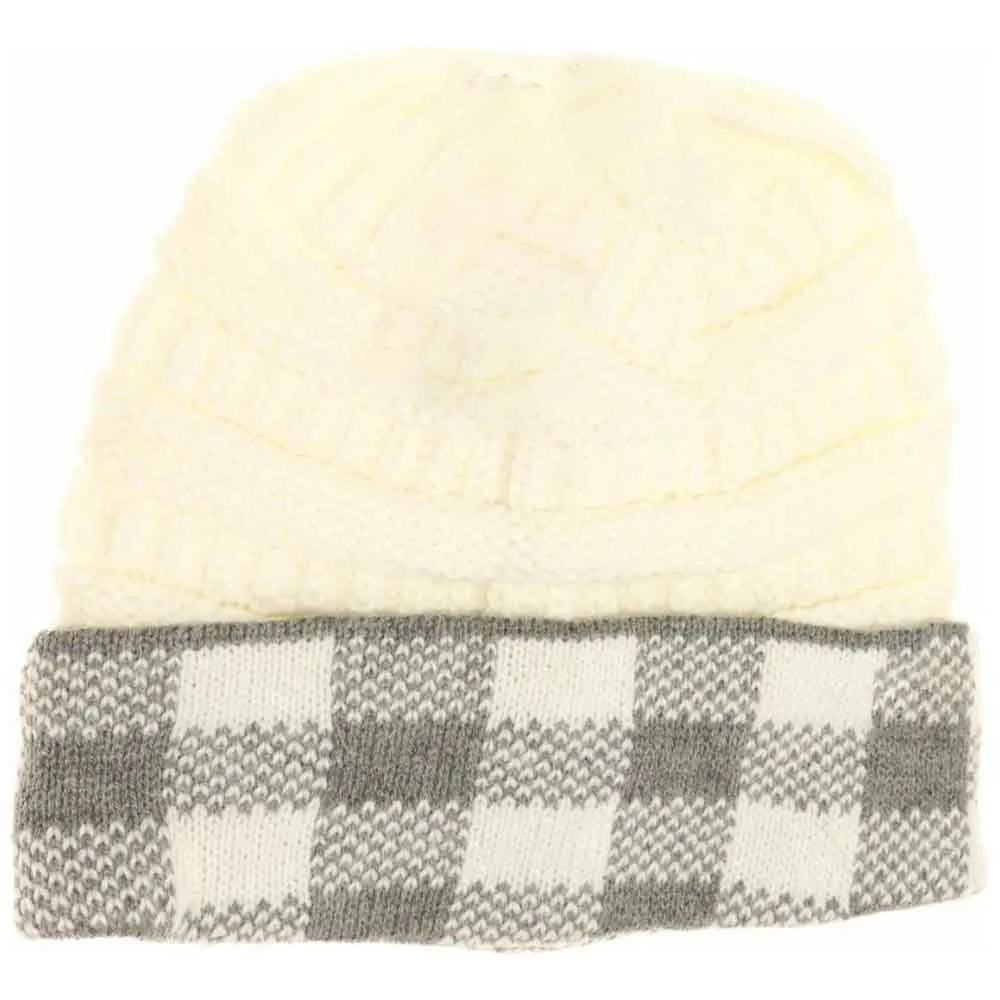 Buffalo Check Beanie