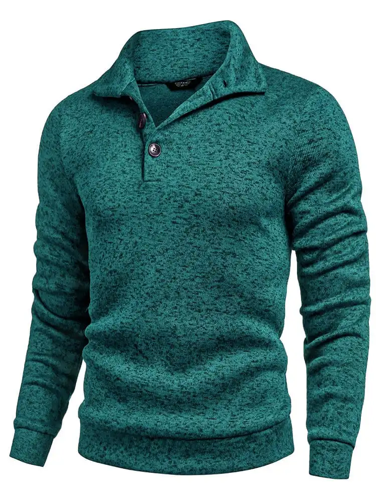 Casual Thermal Texured Knitted Sweatshirt Hoodie