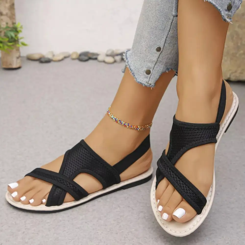 Crisscross Mesh Sandals