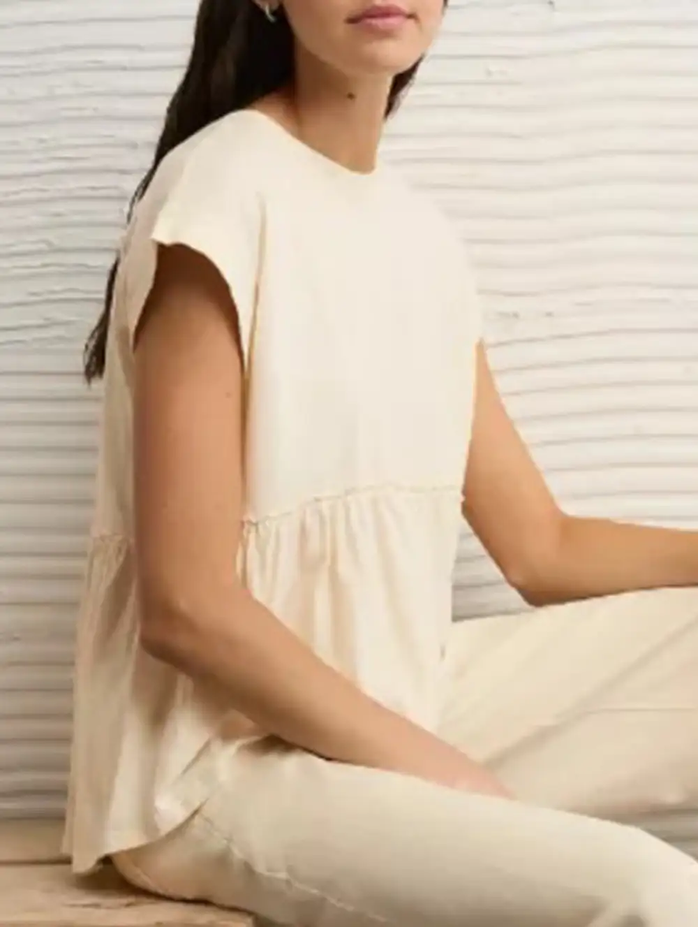 Babydoll Style Thin Top With Back Tie