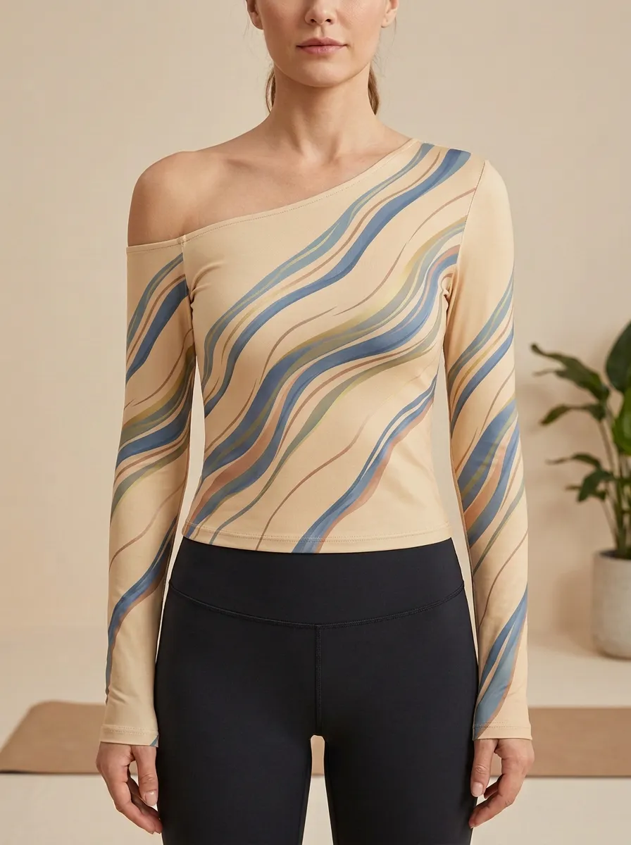 Wave Asymmetric Yoga Top Ridge