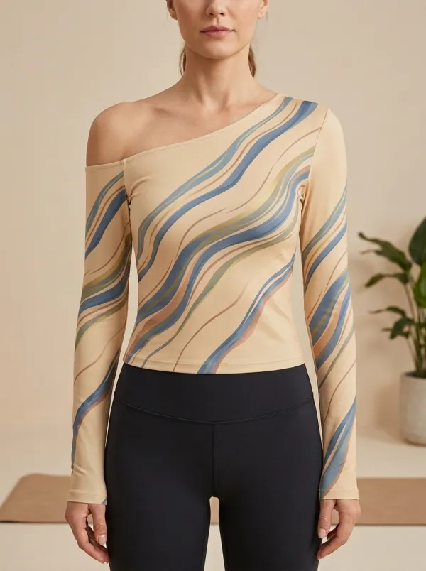 Wave Asymmetric Yoga Top Ridge