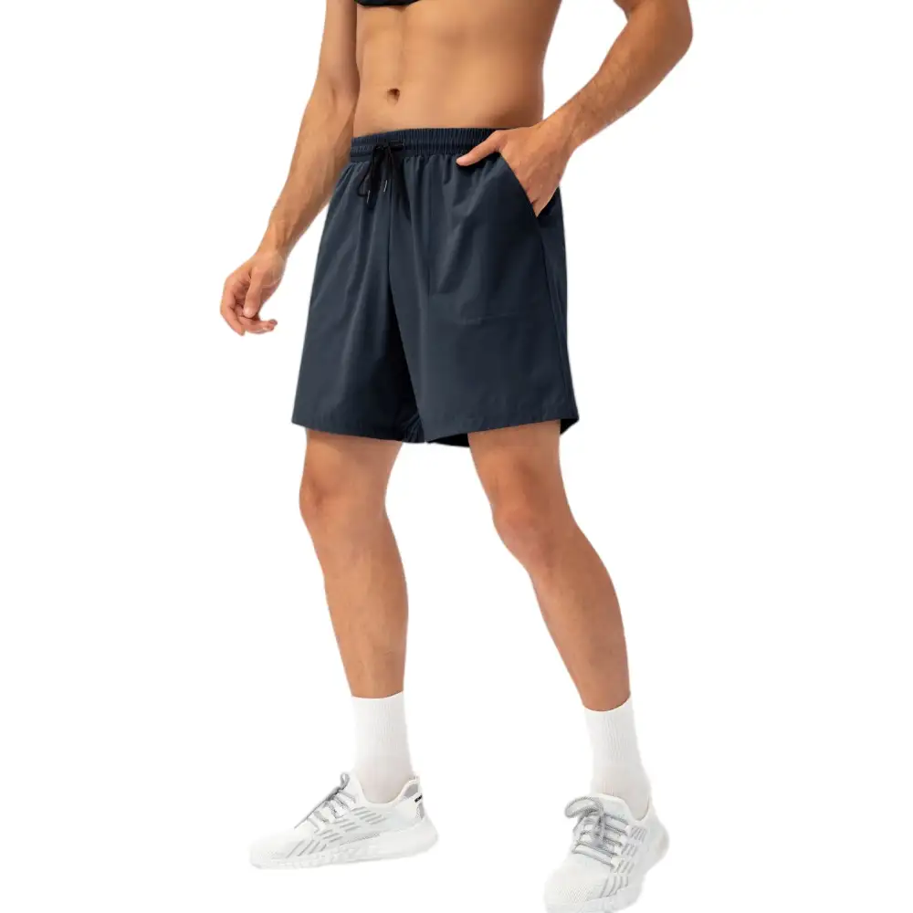 Refined Drawstring Elastic-Waist Side-Pocket Lightweight Men's Athletic Shorts