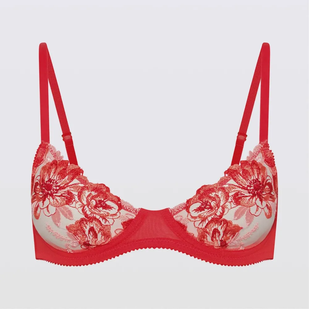 Embroidery Unlined Demi Bra Cherie Embroidery