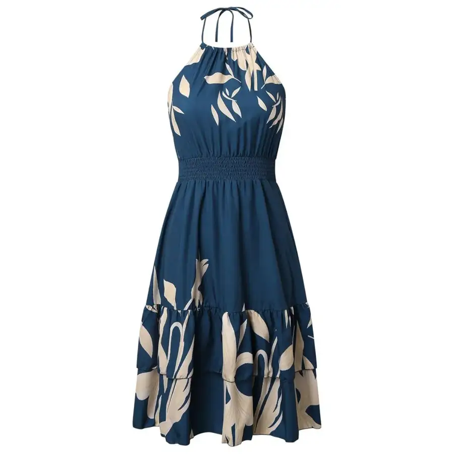 Paisley Print Halter Neck Mini Dress