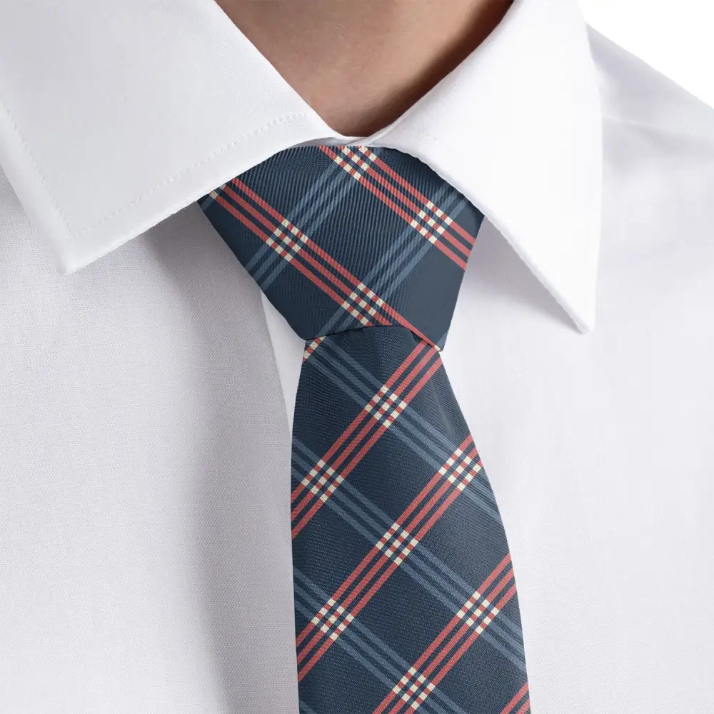 Modern Plaid Pattern Necktie