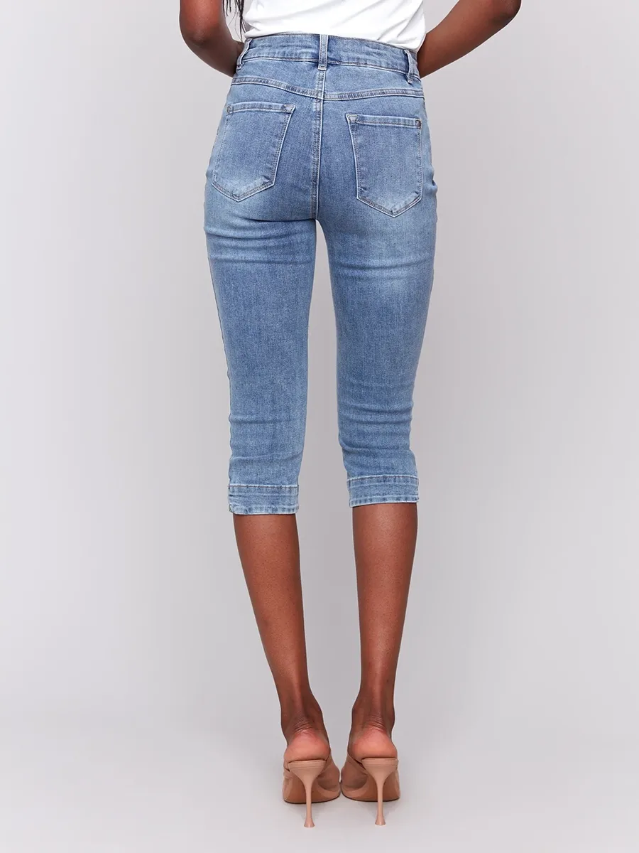 Women's Breathable Cotton Twill Cropped Pants