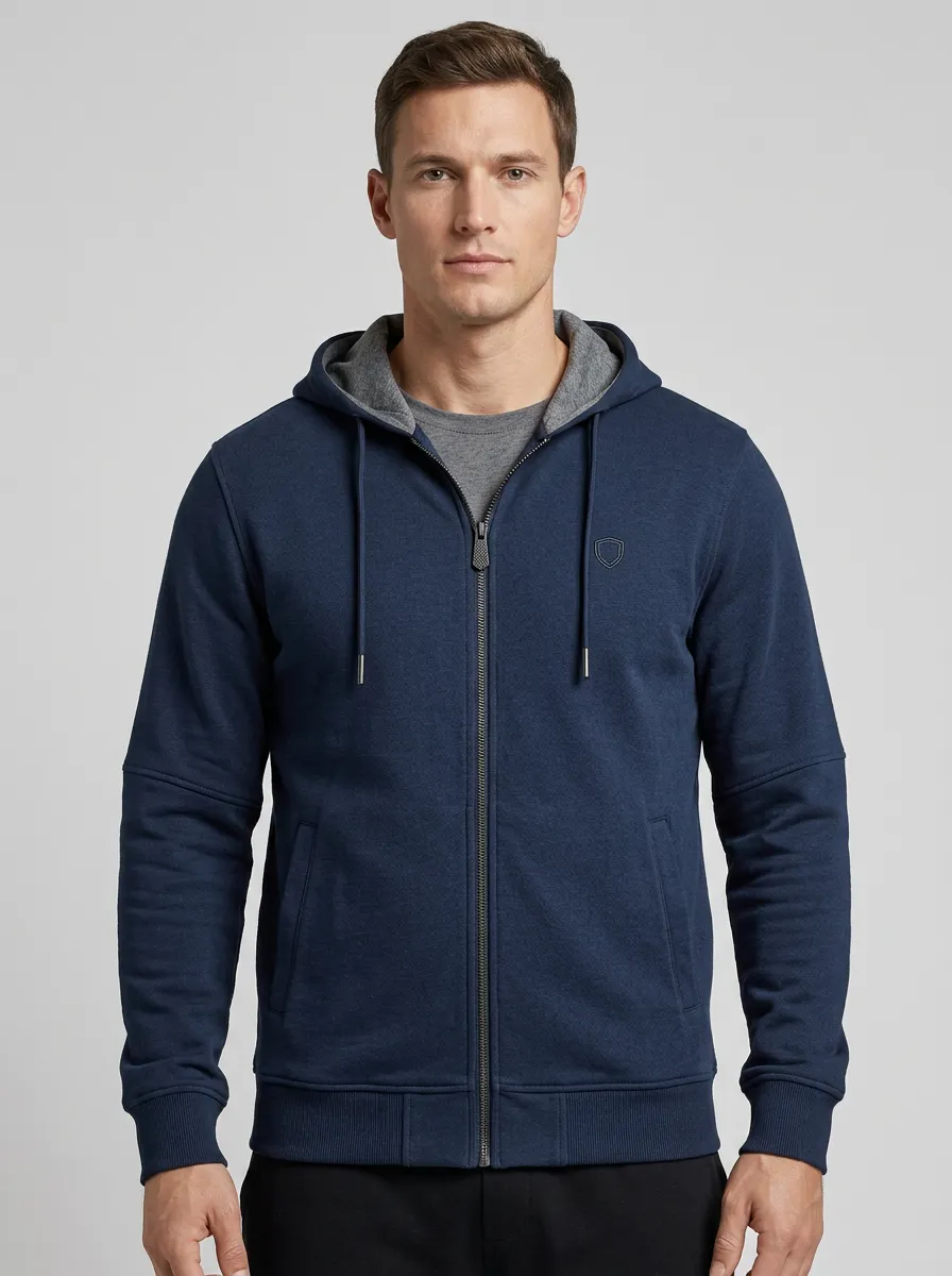 Everyday Zip-Up Hooded Profile Men's Sport Jacket