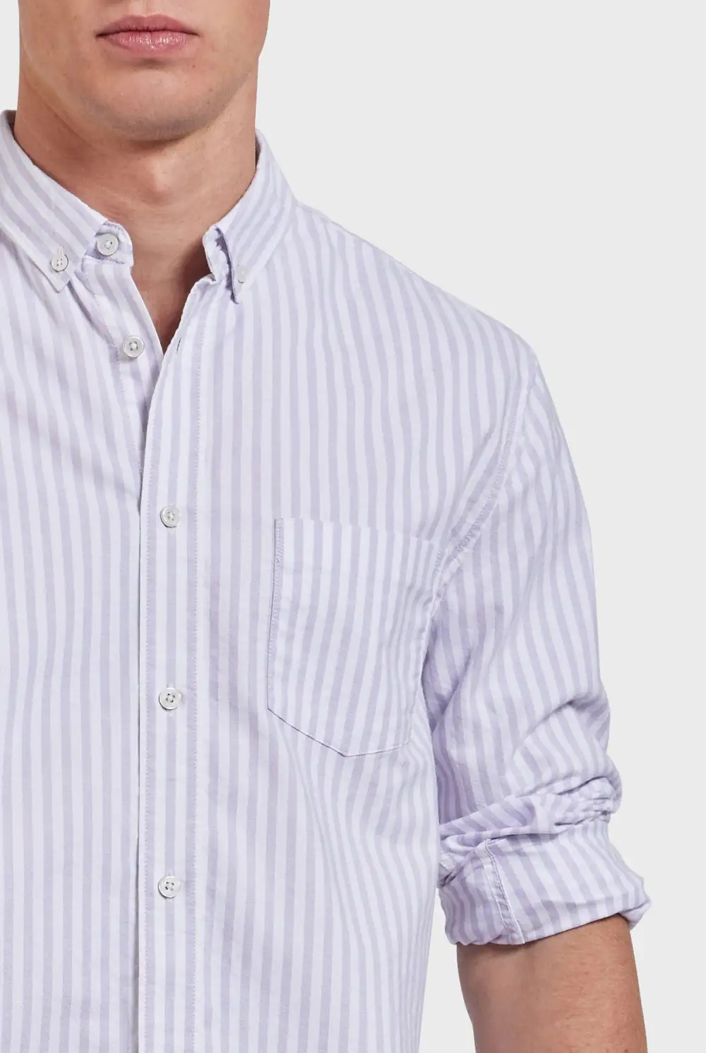 Vintage Pinstriped Oxford Long Sleeve Shirt