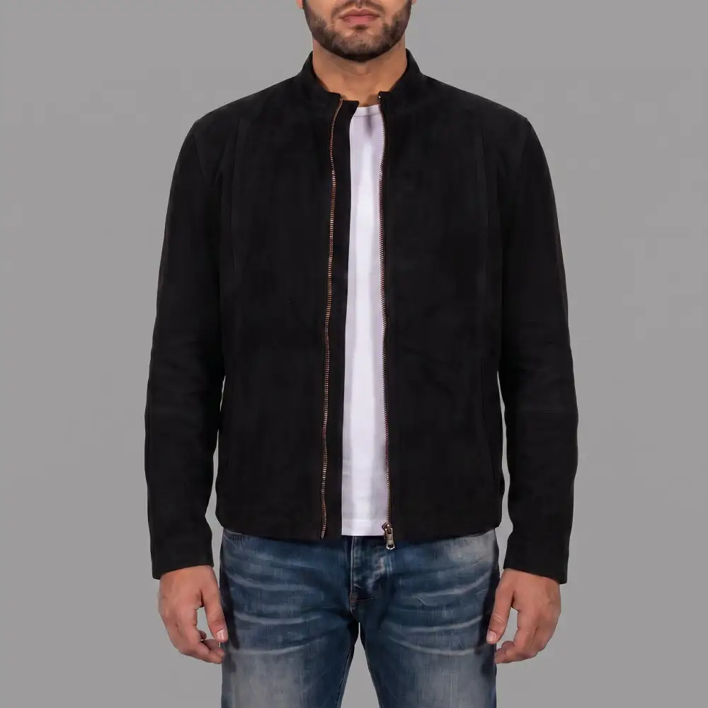 Suede Bomber Western Multi Pocket Jacket
