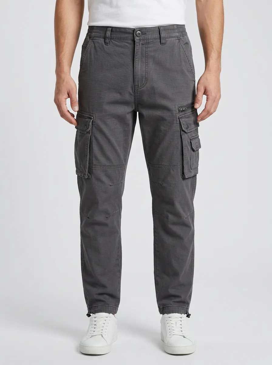 Men's Tactical Outdoor Multi-Pocket Grey Cargo Pants