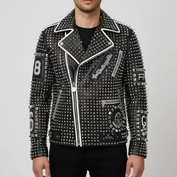 Everyday Leather Biker Motorcycle Studded Jacket