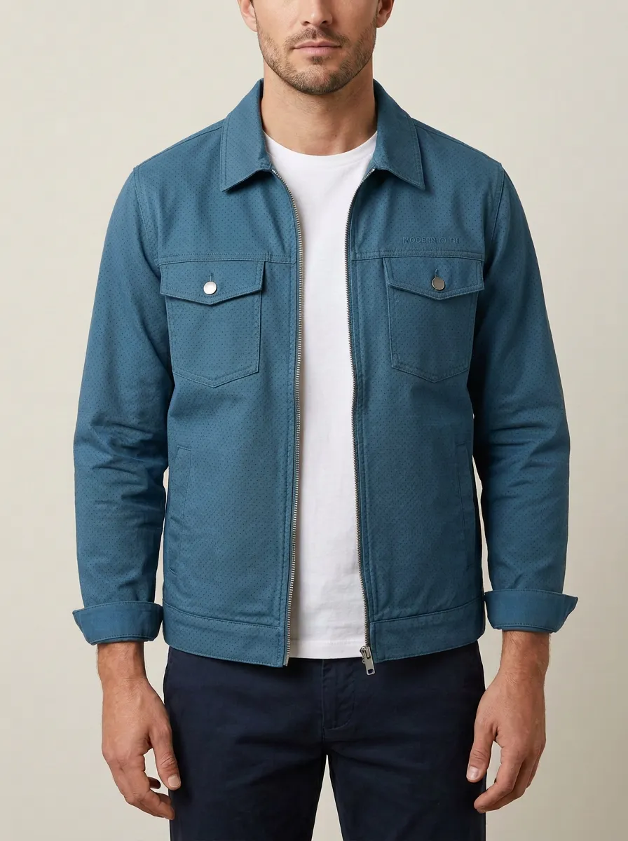 Micro Dot Zip Jacket