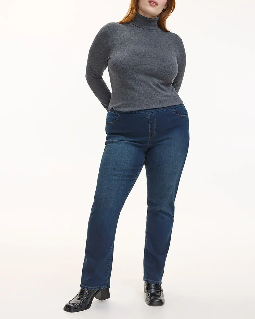 Straight-Leg Mid-Rise Jean  Comfort