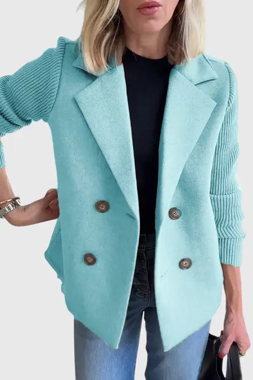 Double-Breasted Structured Blazer