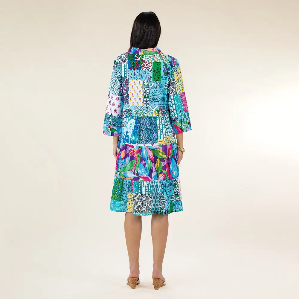 Patchwork Embroidered Dress Duster