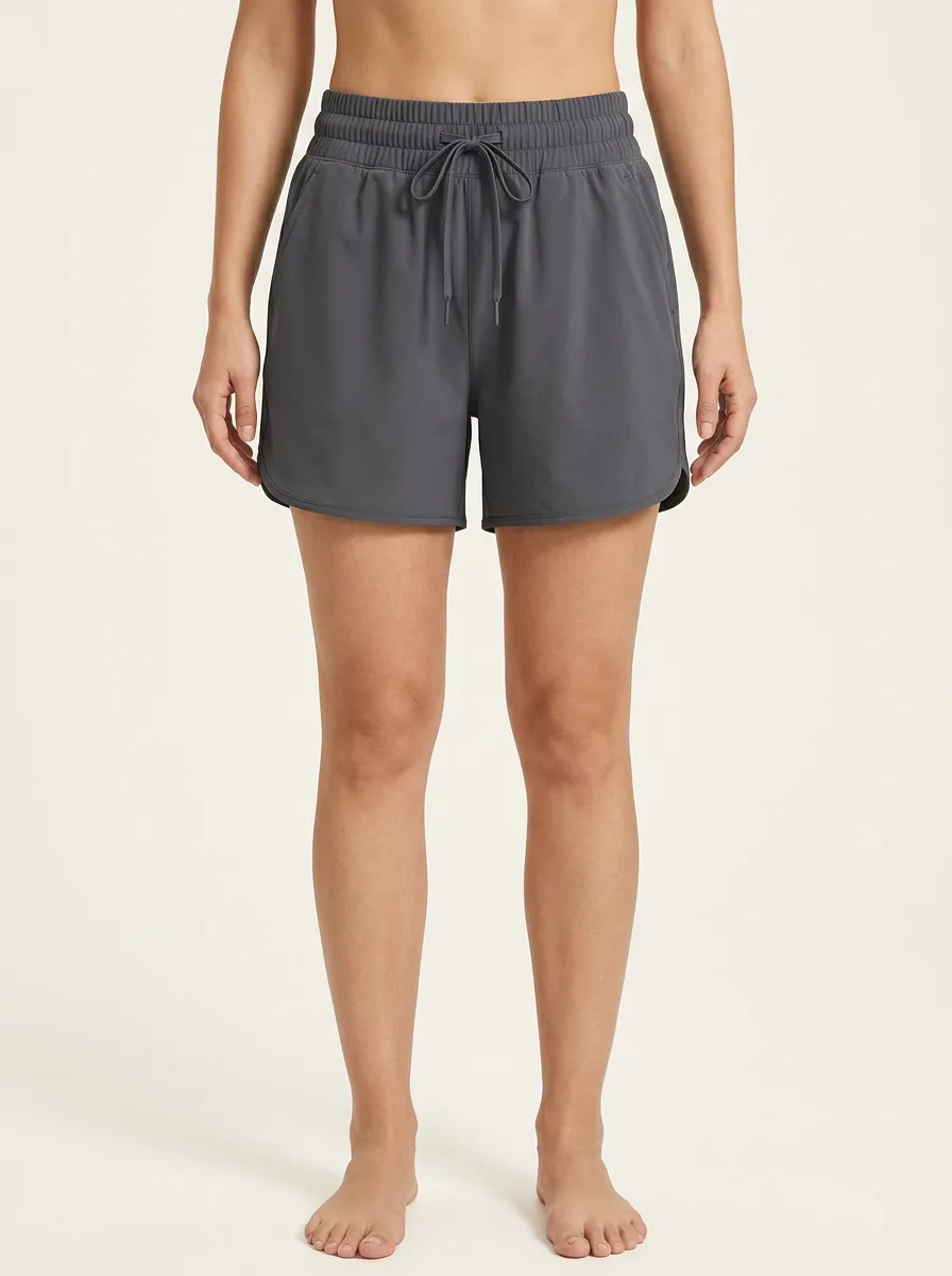 Women's Clean-Finish Drawstring Athletic Shorts