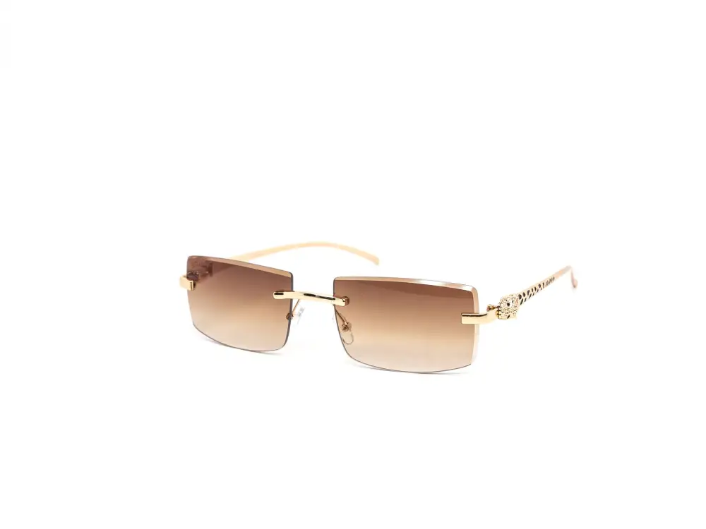 12-Pack Bold Rimless Square Cat-Eye Gradient Sunglasses