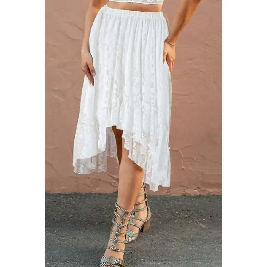Lace High Low Skirt