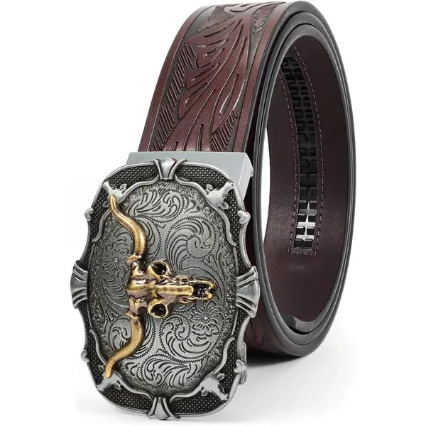 🔥LAST DAY 49% OFF - Adjustable Ratchet Western Belt (With Western Buckle)
