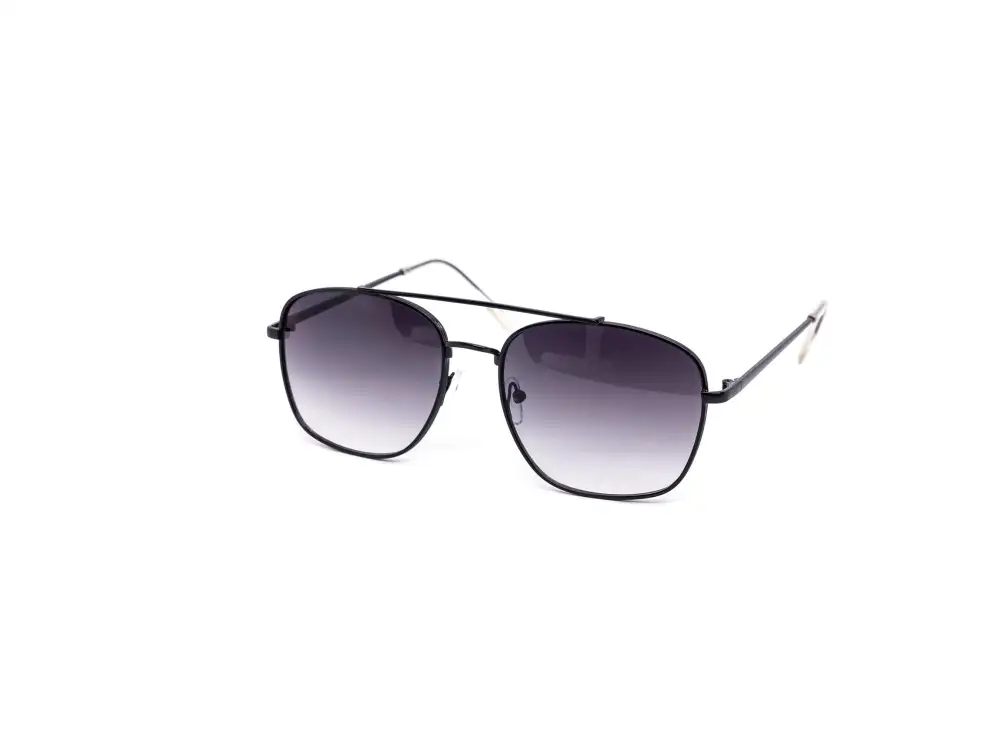 12-Pack Modern Square Aviator Gradient Metal Sunglasses