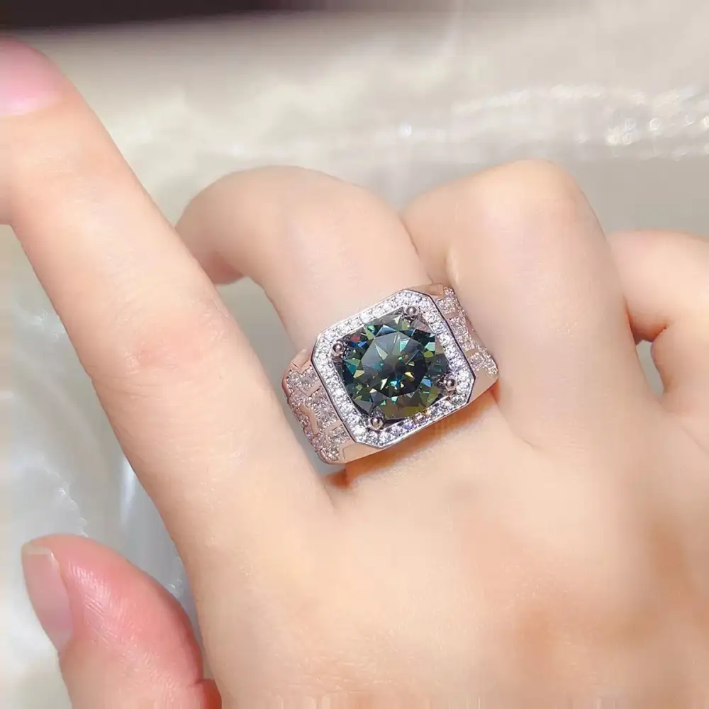 Sterling Silver Moissanite Classic Ring