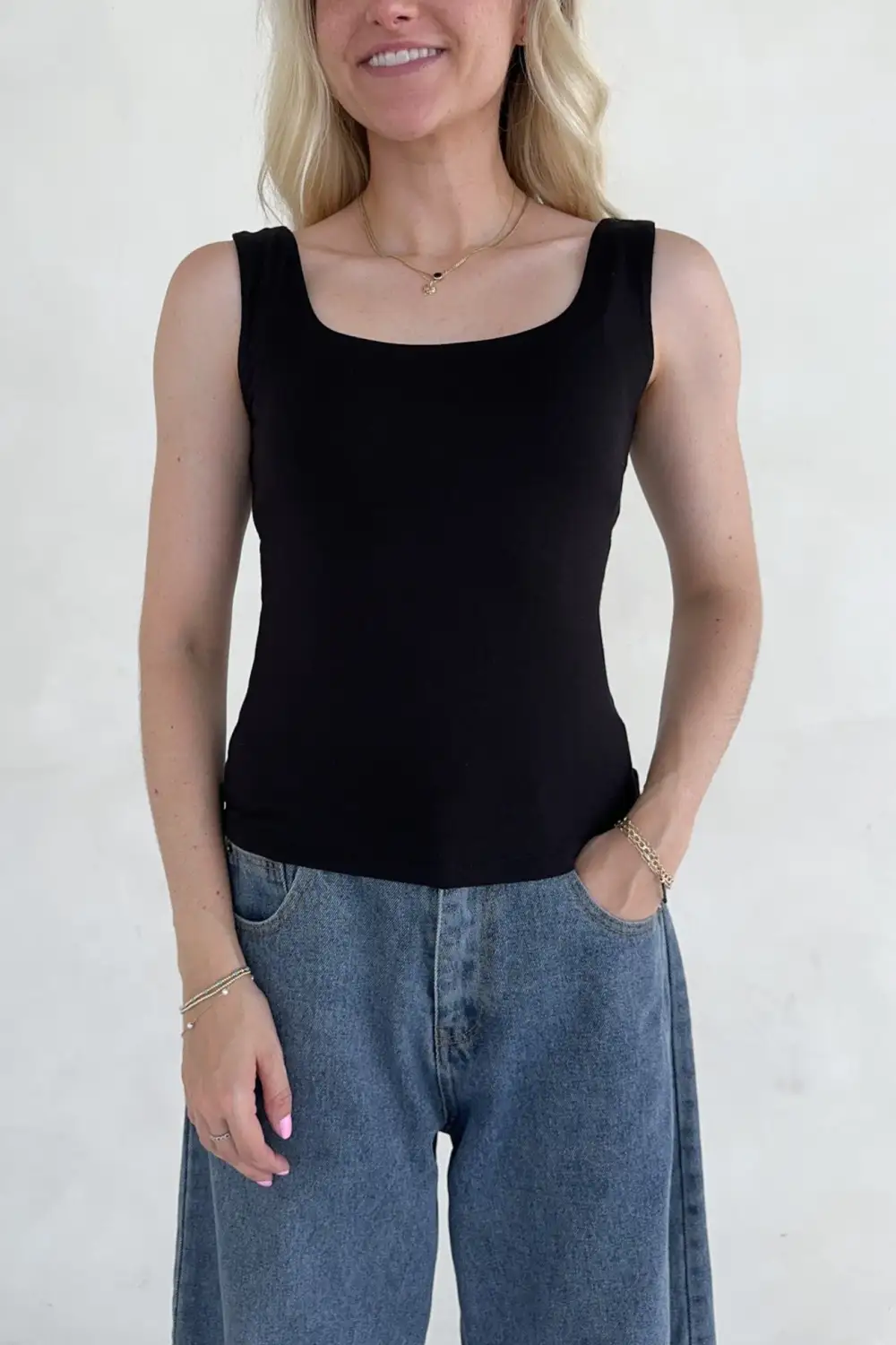 Soft Square Neck Tank Top