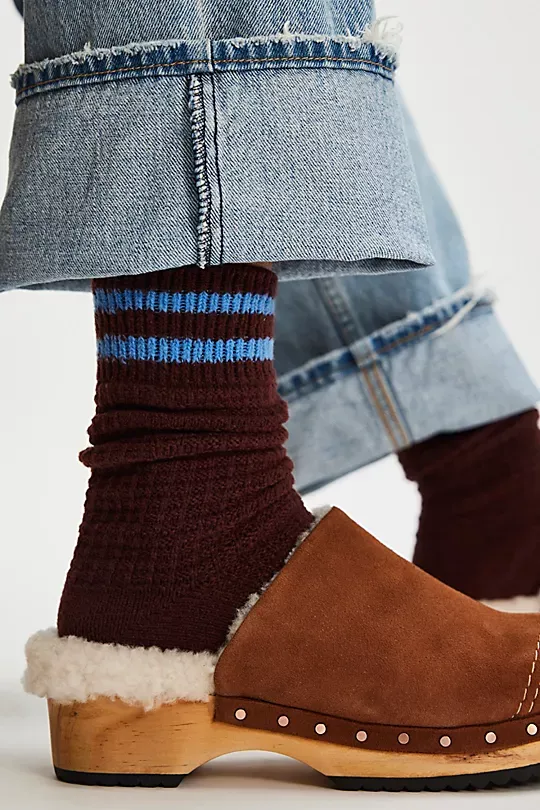 Cozy Stripe Socks red