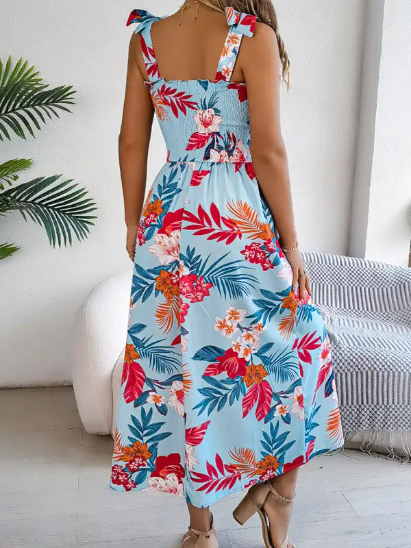 Minimal Collared Printed Dress