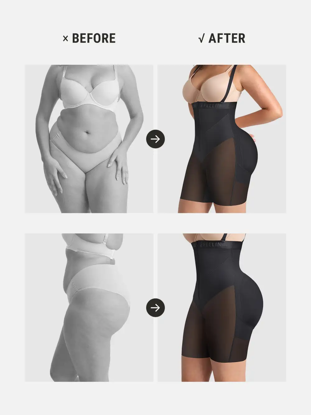 High Waist V Neck Shaping Shorts