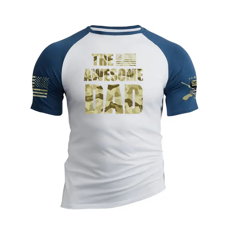 THE AWESOME DAD RAGLAN GRAPHIC TEE
